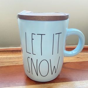 Rae Dunn LET IT SNOW Light Blue Mug
